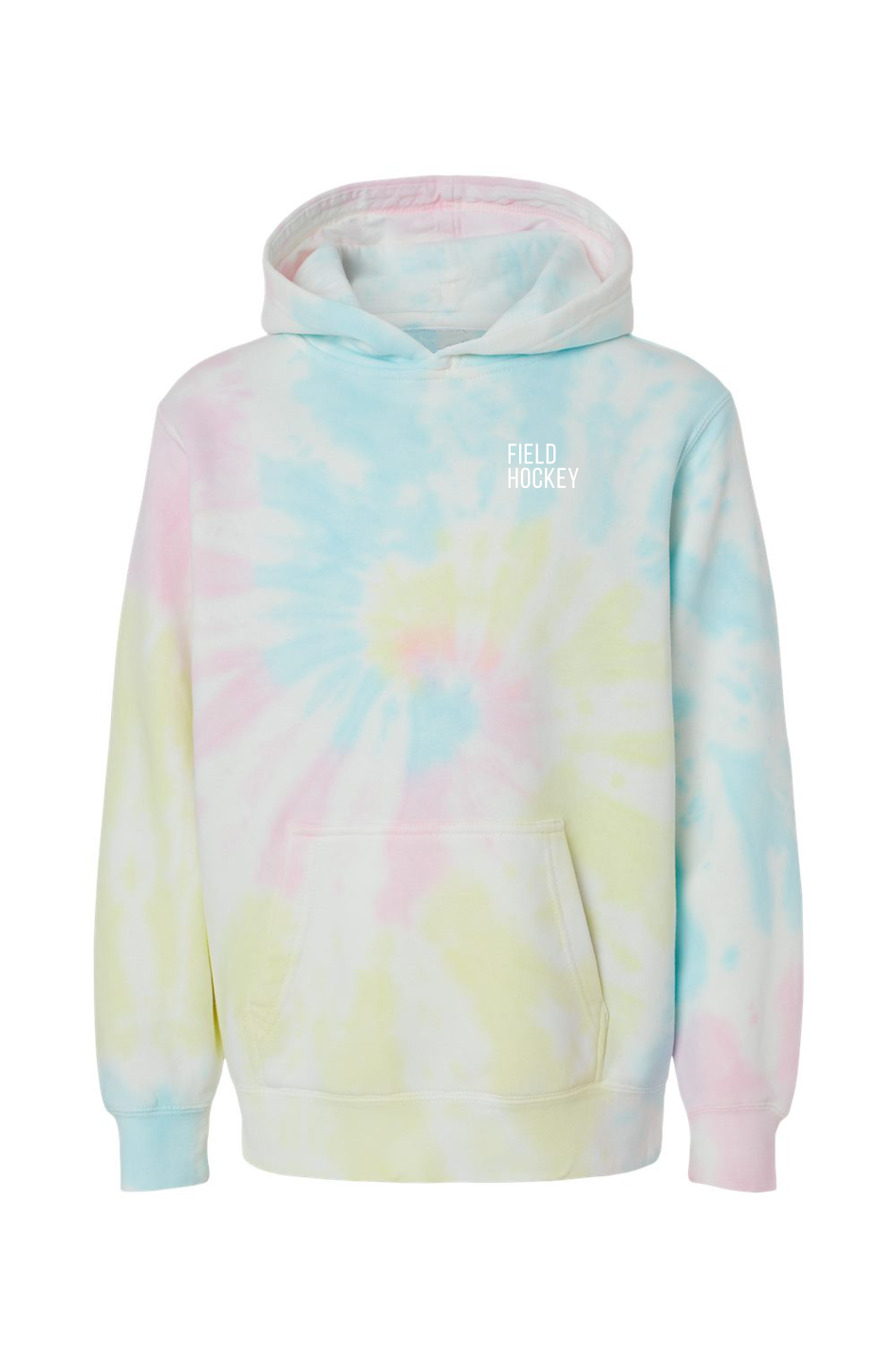 Field Hockey Youth Sunset Swirl Tie Dye Hoodie