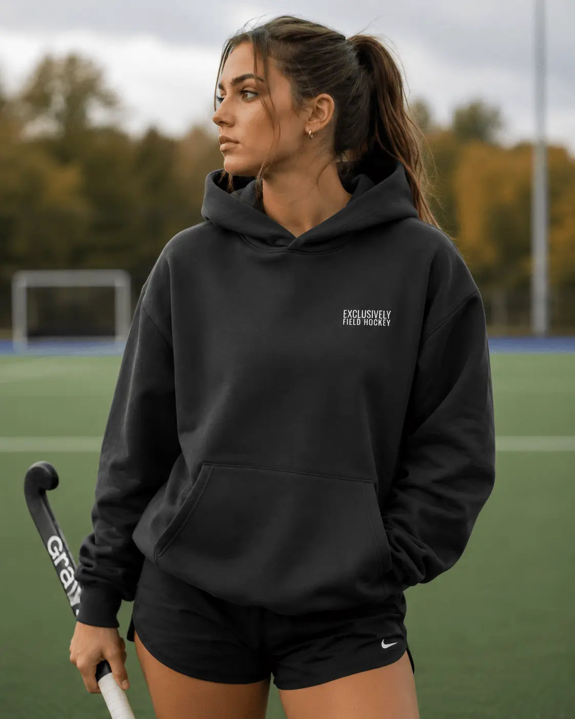 Exclusively field Hockey Hoodie Embroidered Minted Field Hockey