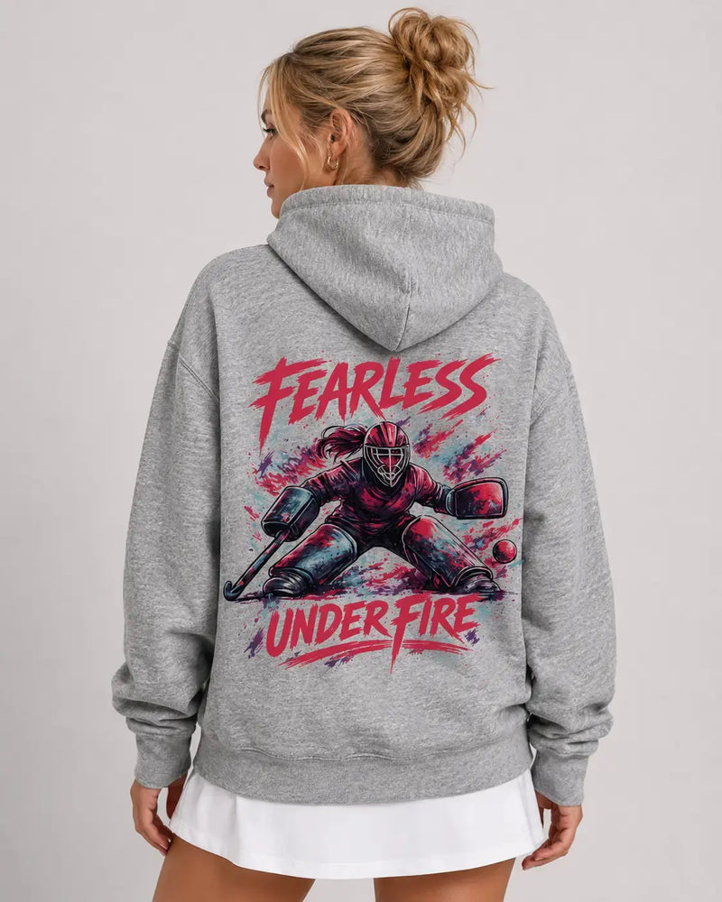 Fearless Under Fire Field Hockey Goalie Hoodie by Minted Field Hockey