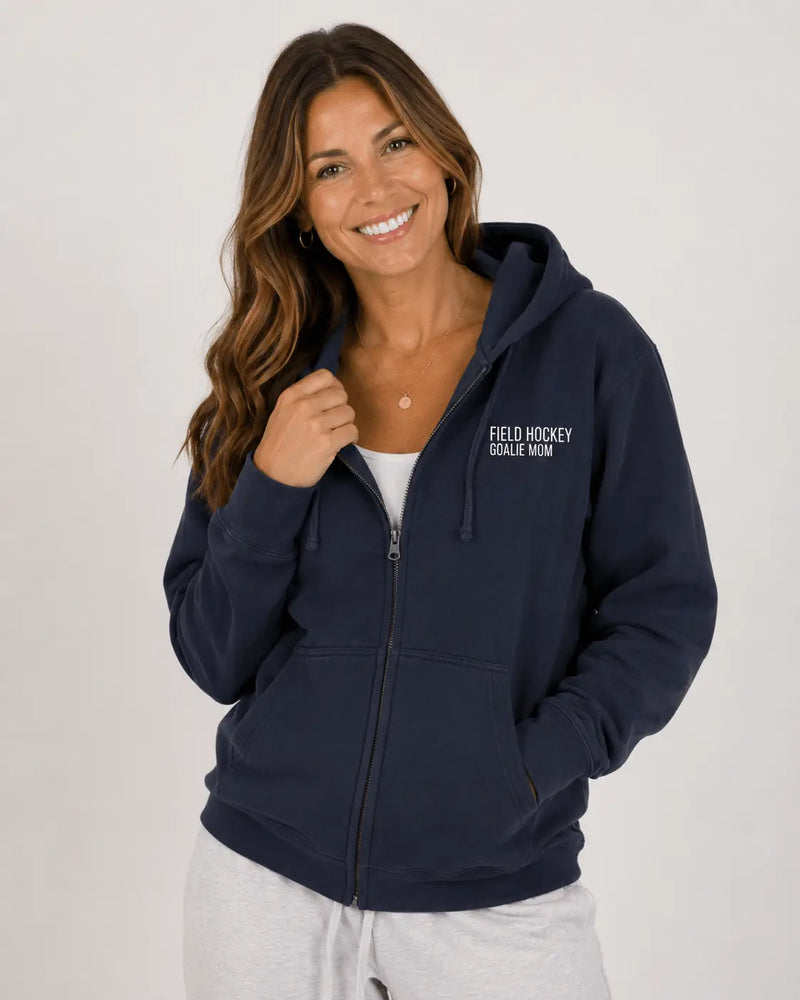 Field Hockey Goalie Mom Zip Hoodie Minted Field Hockey