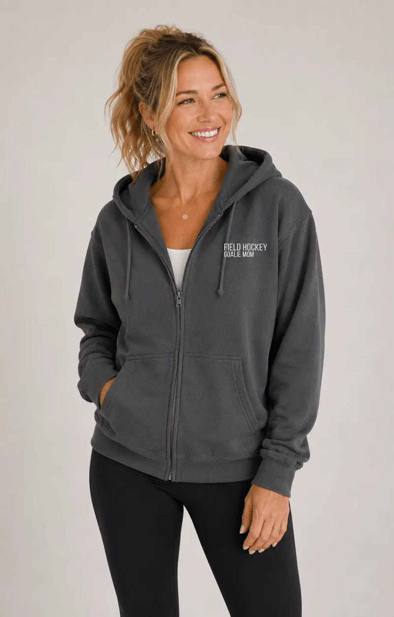 Field Hockey Goalie Mom Zip Hoodie Minted Field Hockey