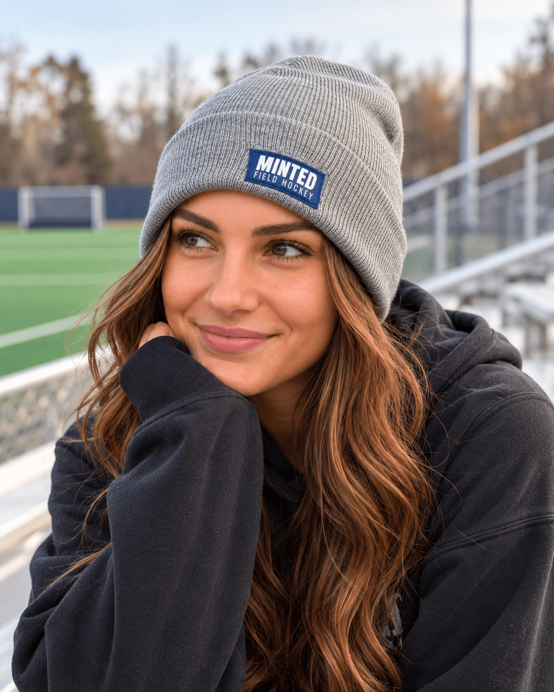 Minted Field Hockey Cuffed Beanie beanies