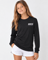 Minted Field Hockey Youth Performance Long Sleeve Tee long sleeves