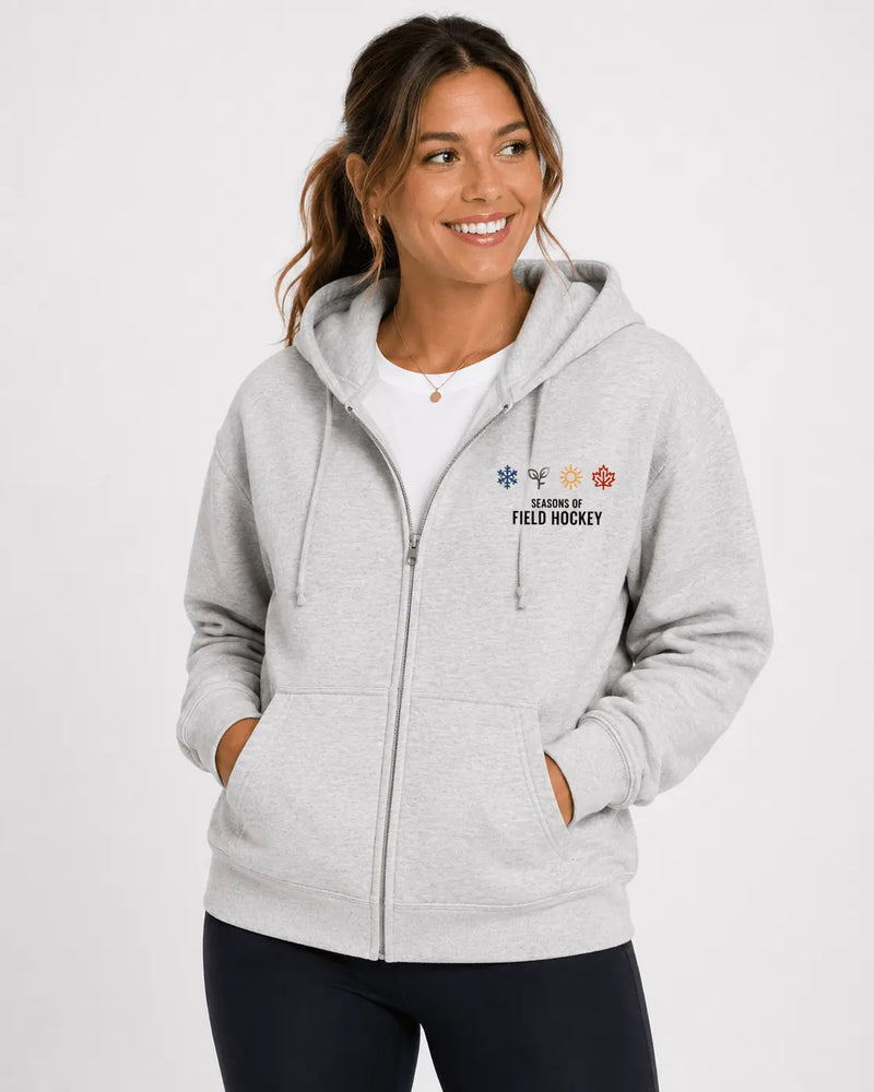 Seasons Of Field Hockey Zip Hoodie Minted Field Hockey