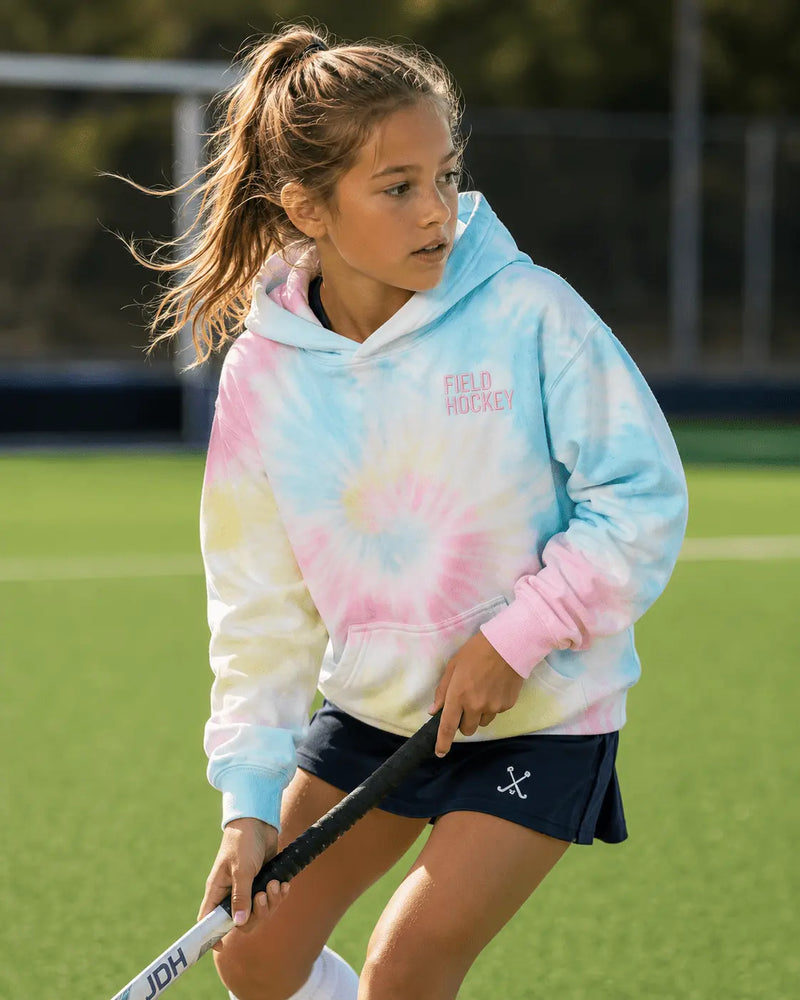 Youth Sunset Swirl Tie Dye Hoodie Minted Field Hockey